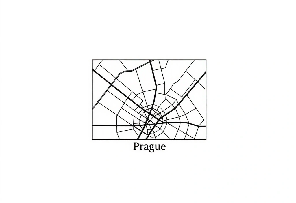 Prague City Map Icon
